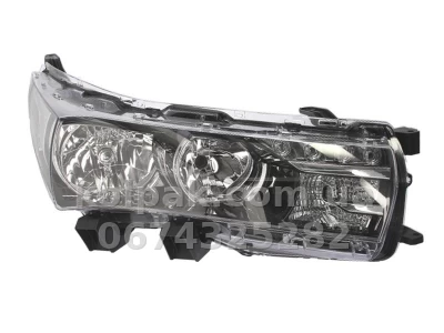 Передня права фара Toyota Corolla 2013-2016, H11/HB3/LED, електричне регулювання, чорне відбиття, Depo, 212-11Y1R-LDEM2