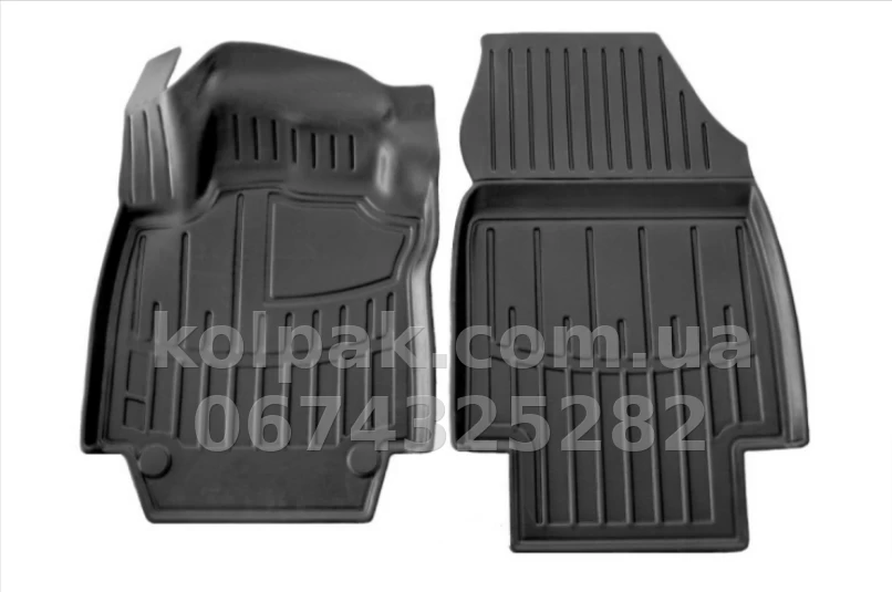 Polyurethane floor mats for Renault Captur 2013-2019, with raised edges, 2 pcs, Stingray, 5018382 Polyurethane floor mats for Renault Captur 2013-2019, with raised edges, 2 pcs, Stingray, 5018382 β photo 1