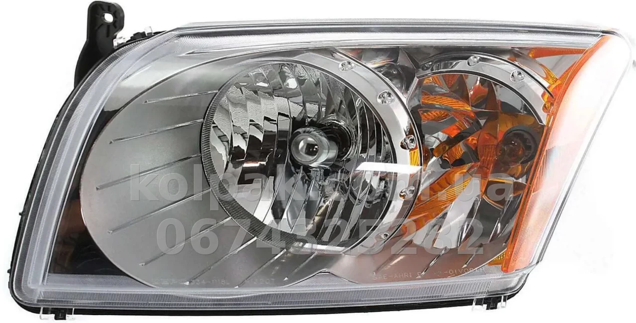 Передня ліва фара Dodge Caliber 2006-2011, механічне регулювання, без ламп (H13.3157AK), з функцією AFS, Depo, 3341118LAS Передня ліва фара Dodge Caliber 2006-2011, механічне регулювання, без ламп (H13.3157AK), з функцією AFS, Depo, 3341118LAS — фото 1