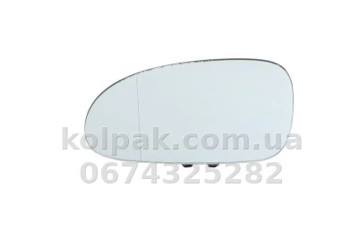 Лівий вкладиш дзеркала Volkswagen Golf 5/Jetta 2005-2010/Passat 2003-2005/Sharan 2003-2010/Skoda Superb 2006-2008, асферичний, із підігрівом, AVTM, 1K0857521, 186471128