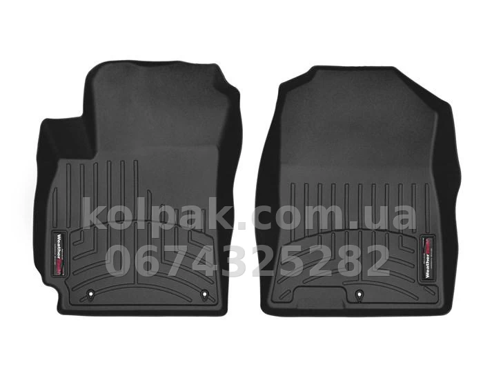 Floor mats for Hyundai Kona 2017-, with raised edges, front, black, Weathertech 4413761 Floor mats for Hyundai Kona 2017-, with raised edges, front, black, Weathertech 4413761 β photo 1