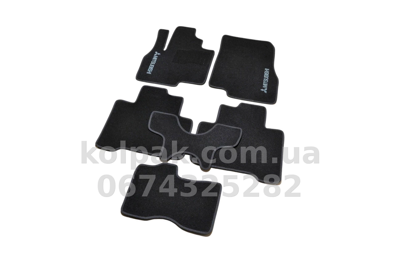 Carpet floor mats for Mitsubishi Grandis 2003-2011, black, 6 pcs, AVTM BLCCR1389 Carpet floor mats for Mitsubishi Grandis 2003-2011, black, 6 pcs, AVTM BLCCR1389 β photo 1