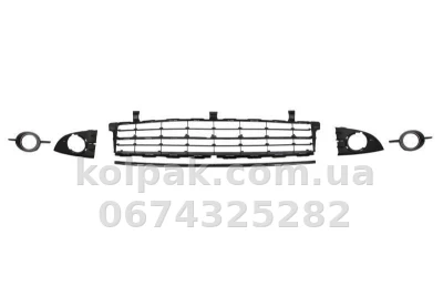 Решітка бампера Renault Scenic 2006-2008, середня, ліва+права, комплект, AVTM, 7701477302, 5609 913 Решітка бампера Renault Scenic 2006-2008, середня, ліва+права, комплект, AVTM, 7701477302, 5609 913