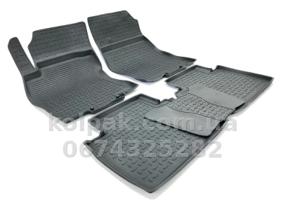 Floor mats for Nissan X-Trail T32 2014-, Rubber, 5 pcs, Seintex, 86240 — photo 2