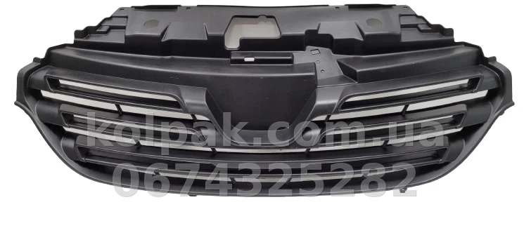 Решітка радіатора Renault Trafic 2014-, чорна, AVTM, 185642990 Решітка радіатора Renault Trafic 2014-, чорна, AVTM, 185642990 — фото 1