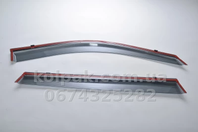 Owiewki szyb do Toyota Rav4 2019–2023 HAVOC — z chromowaną listwą — zdjęcie 4