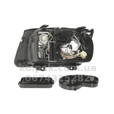 Front right headlight Volkswagen Bora 1998-2005, H4, electric adjustment, without fog light, Depo, 441-1138R-LD-EM — photo 2