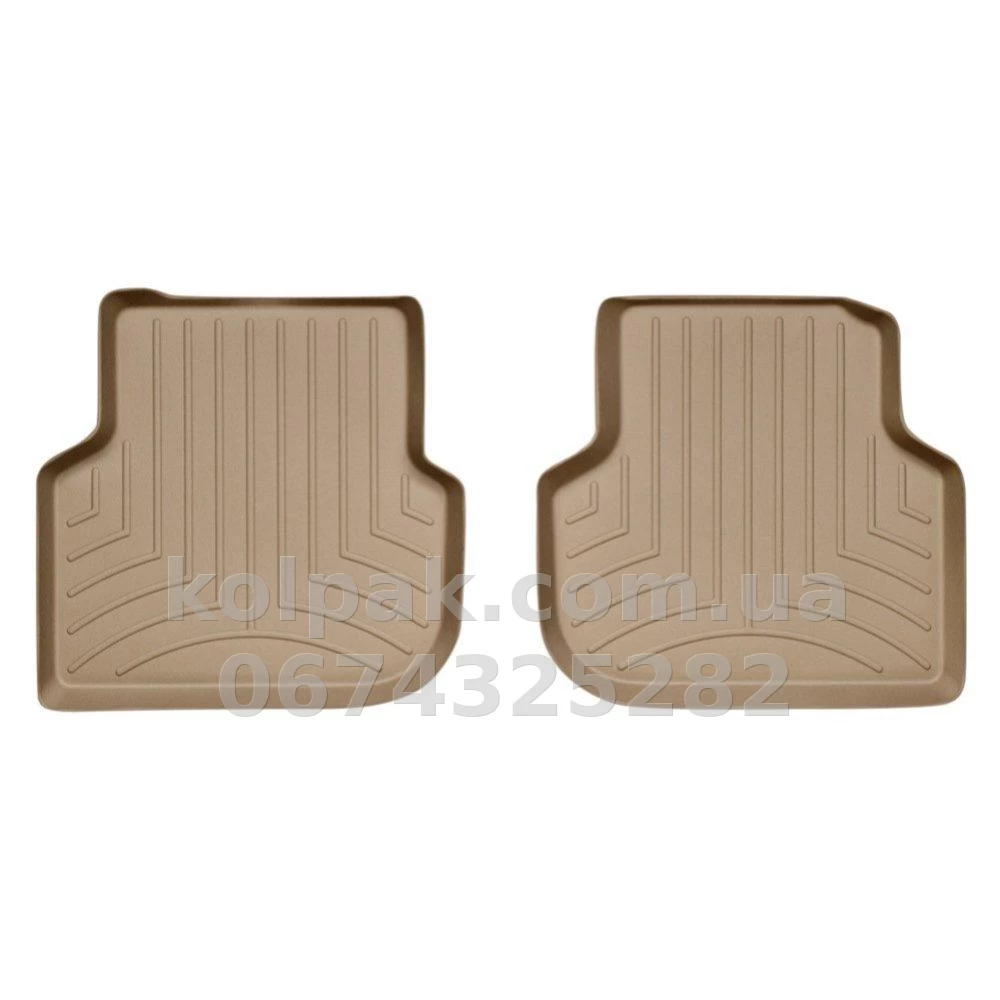 Floor mats for Volkswagen Jetta 2010-, with raised edges, rear, beige, Weathertech 453382 Floor mats for Volkswagen Jetta 2010-, with raised edges, rear, beige, Weathertech 453382 β photo 1