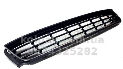 Решітка бампера Volkswagen Polo 5 SD 2015-2019, чорна, із хромованим молдингом, AVTM, 6RU853671C, 187433915 Решітка бампера Volkswagen Polo 5 SD 2015-2019, чорна, із хромованим молдингом, AVTM, 6RU853671C, 187433915 — фото 2