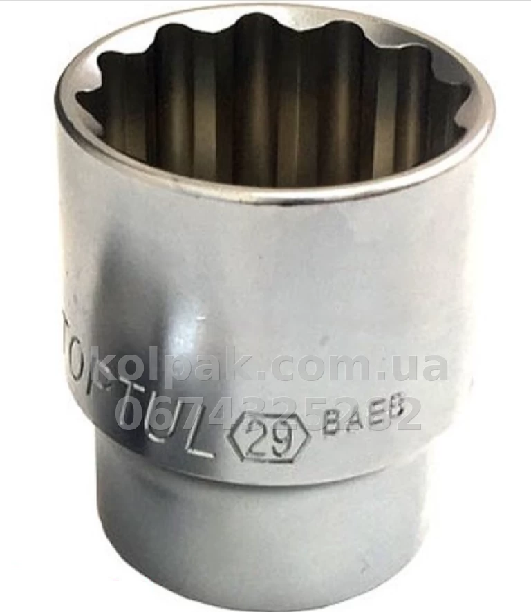 Socket 1/2" 27 mm 12-point TOPTUL BAEB1627 Socket 1/2" 27 mm 12-point TOPTUL BAEB1627 β photo 1