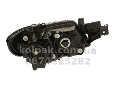 Передня ліва фара Mitsubishi Outlander 2005-2007, HB3/H1, хромована рамка, механічне регулювання, Depo, 214-1179L-LD-E1 — фото 2