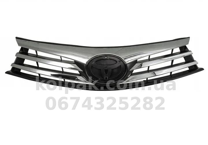 Решітка радіатора Toyota Corolla 2013-2016 EUR, чорна, із хромованим молдингом, AVTM, 187037990 Решітка радіатора Toyota Corolla 2013-2016 EUR, чорна, із хромованим молдингом, AVTM, 187037990 — фото 1