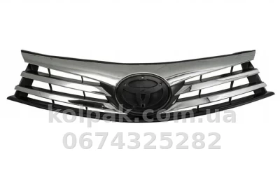Решітка радіатора Toyota Corolla 2013-2016 EUR, чорна, із хромованим молдингом, AVTM, 187037990 Решітка радіатора Toyota Corolla 2013-2016 EUR, чорна, із хромованим молдингом, AVTM, 187037990