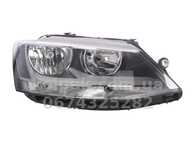 Передня права фара Volkswagen Jetta 2011-, електричне регулювання, із моторчиком H7/H7/P21W/PY21W/W5W, Depo, 441-11G6RMLDEM2
