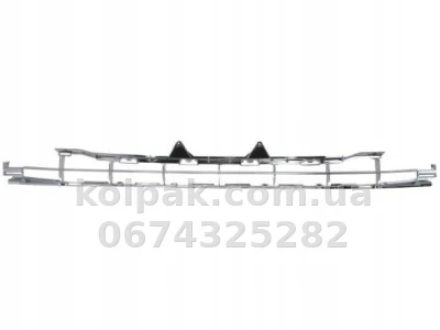Решітка бампера Peugeot 207 2009-2012 верхня, сіра, AVTM, 7414QE, 185508914 Решітка бампера Peugeot 207 2009-2012 верхня, сіра, AVTM, 7414QE, 185508914