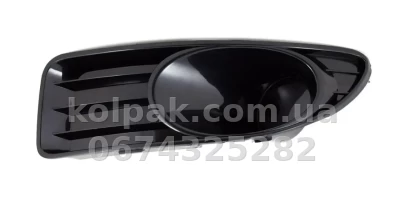 Ліва решітка бампера Fiat Linea 2007-2013, без отвору для протитуманної фари, чорна, AVTM, 182609923