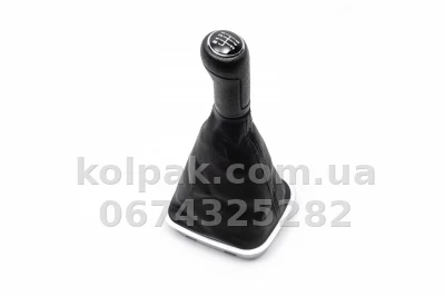 Чохол важеля КПП Volkswagen Polo 2009-, + ручка 6 передач КПП, хром, AVTM, 111642502