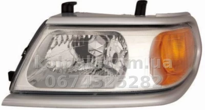 Передня ліва фара Mitsubishi Pajero Sport 2000-2008, електричне/механічне регулювання, без ламп (H4/W21W/W5W), Depo, 1141121LLDEM6 Передня ліва фара Mitsubishi Pajero Sport 2000-2008, електричне/механічне регулювання, без ламп (H4/W21W/W5W), Depo, 1141121LLDEM6 — фото 2