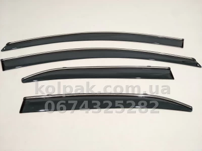 Дефлектори вікон Toyota Camry 40 2006–2012 HAVOC — з хромованою смугою Дефлектори вікон Toyota Camry 40 2006–2012 HAVOC — з хромованою смугою — фото 5