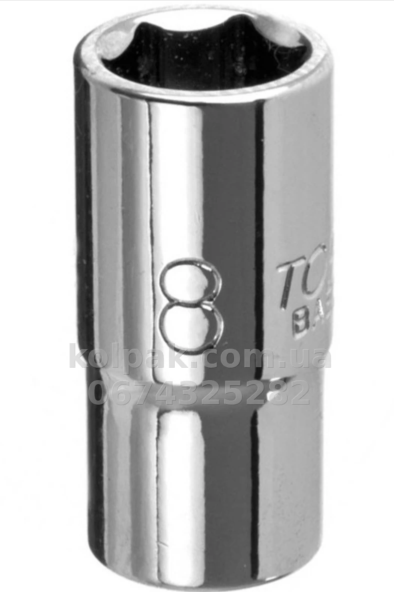 Торцева головка 1/4" 8 мм TOPTUL BAEA0808 Торцева головка 1/4" 8 мм TOPTUL BAEA0808 — фото 1