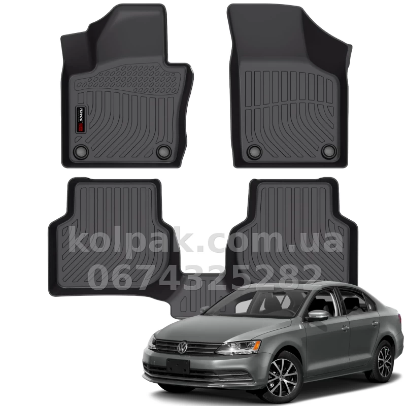 Всепогодні килимки в салон Volkswagen Jetta 2011–2018 HAVOC™ Maximum Coverage