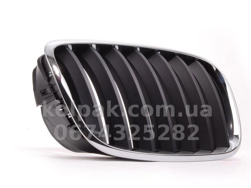 Решітка радіатора BMW X5 (E70)/X6 (Е71) 2007-2013, права, хром, ребра чорні, AVTM, 181412992 Решітка радіатора BMW X5 (E70)/X6 (Е71) 2007-2013, права, хром, ребра чорні, AVTM, 181412992 — фото 1