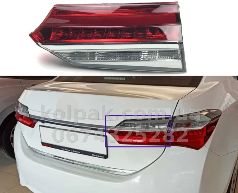 Rear left light Toyota Corolla E18 2016-2019, EUR, without bulbs (LED/W16W), inner, Depo, 112-1328L3UE Rear left light Toyota Corolla E18 2016-2019, EUR, without bulbs (LED/W16W), inner, Depo, 112-1328L3UE β photo 1
