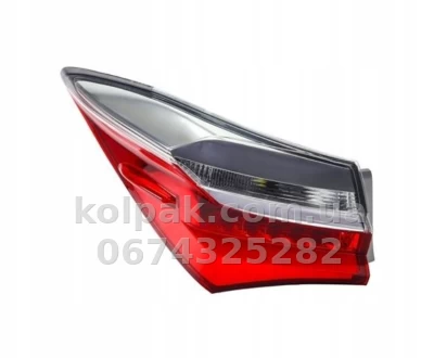 Задній лівий ліхтар Toyota Corolla E18 2016-2019, EUR, (без ламп) (LED/WY21W), зовнішній, Depo, 112-1953L-UE