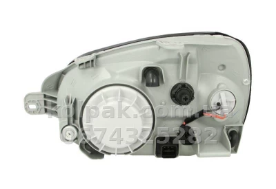 Front right headlight Hyundai Santa Fe 1 2000-2005, H4, grey frame, electric/manual adjustment, Depo, 221-1139R-LDEMD — photo 2