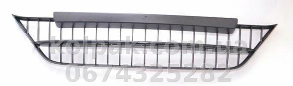 Решітка бампера Fiat Linea 2013-2016, середня, чорна, без молдинга, AVTM, 735547956, 182609912 Решітка бампера Fiat Linea 2013-2016, середня, чорна, без молдинга, AVTM, 735547956, 182609912 — фото 1