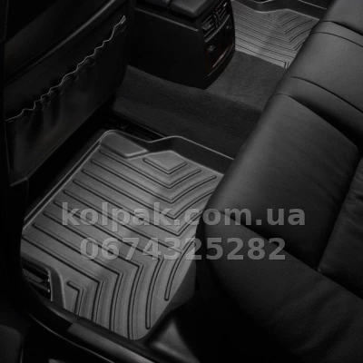 Floor mats for BMW 5-Series E60 2003-2010, rear, black, Weathertech 441642 — photo 2