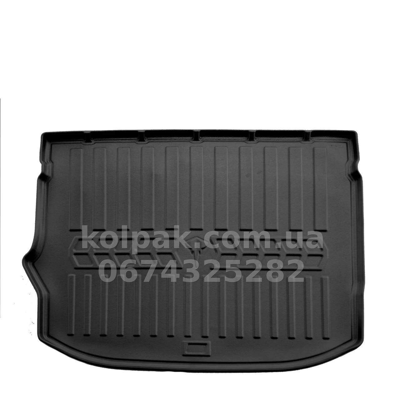 Polyurethane boot mat for Nissan Qashqai J11 2014-2017, upper shelf, with raised edges, Stingray 6014231 Polyurethane boot mat for Nissan Qashqai J11 2014-2017, upper shelf, with raised edges, Stingray 6014231 β photo 1