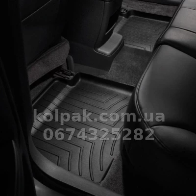 Floor mats for BMW 7-Series F01 2010-2014, with raised edges, rear, black, Weathertech 442422 Floor mats for BMW 7-Series F01 2010-2014, with raised edges, rear, black, Weathertech 442422 β photo 2
