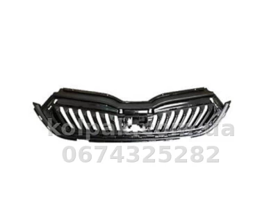 Решітка радіатора Skoda Octavia A8 2020-, чорна, AVTM, 186428990 Решітка радіатора Skoda Octavia A8 2020-, чорна, AVTM, 186428990 — фото 2