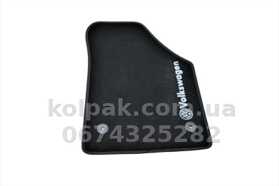 Ворсові килимки в салон Volkswagen Touran 2003-2010, 5 місць, чорні, 5 шт., AVTM BLCCR1685 — фото 9
