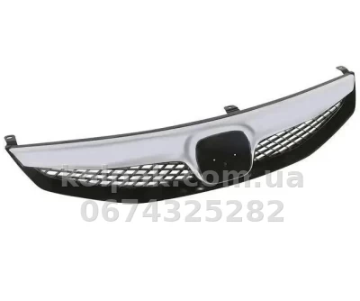 Решітка радіатора Honda Civic SD 2009-2011, чорна, із хромованою накладкою, AVTM, 183011991