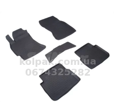 Floor mats for Subaru Forester 2008-2012, Rubber, 5 pcs, Seintex, 82710 — photo 2