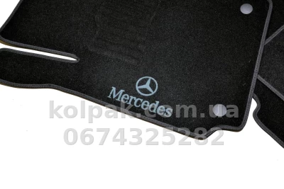 Ворсові килимки в салон Mercedes-Benz C-Class W202 1993-2000, чорні, 5 шт., AVTM BLCCR1334 — фото 8