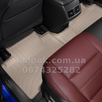 Килимки в салон Lexus NX 2015-, з бортиком, задні, бежеві, Weathertech 457492 — фото 2