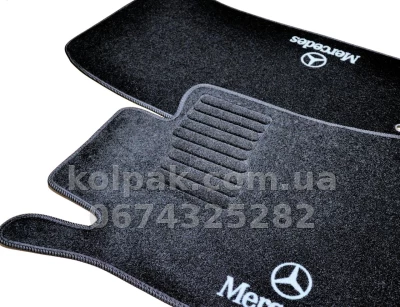 Ворсові килимки в салон Mercedes-Benz E-Class W210 1995-2002, задній привід, чорні, 5 шт., AVTM BLCCR1341 Ворсові килимки в салон Mercedes-Benz E-Class W210 1995-2002, задній привід, чорні, 5 шт., AVTM BLCCR1341 — фото 2