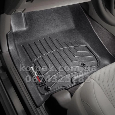 Floor mats for Toyota Land Cruiser Prado 150/Lexus GX460 2009-2013, with raised edges, front, black, Weathertech 442861 — photo 2