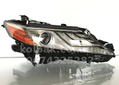Передня права фара Toyota Camry XV70 2017-2021, механічне регулювання, без ламп (LED), жовта вставка, Depo, 31211AWRAS1