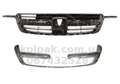 Решітка радіатора Honda CR-V 2 2002-2004, хромована, внутрішня частина, AVTM, 183006993