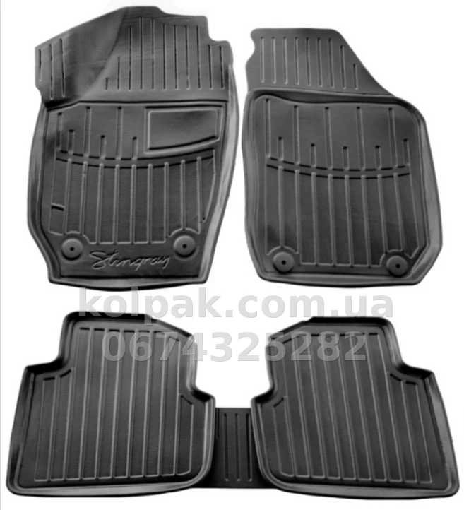 Поліуретанові килимки в салон Skoda Roomster 2006-2015, з бортиком, 5 шт., Stingray, 5020145 Поліуретанові килимки в салон Skoda Roomster 2006-2015, з бортиком, 5 шт., Stingray, 5020145 — фото 1