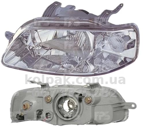 Передня фара Chevrolet Aveo (T200) 2002-2008 SD/HB права, механічне/електричне регулювання, без ламп (H4/W5W) Depo 235-1102R-LD-EM Передня фара Chevrolet Aveo (T200) 2002-2008 SD/HB права, механічне/електричне регулювання, без ламп (H4/W5W) Depo 235-1102R-LD-EM — фото 1