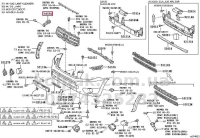 Оригінальне праве кріплення переднього бампера Toyota Rav4 2006-2010, 5253542021 — фото 2