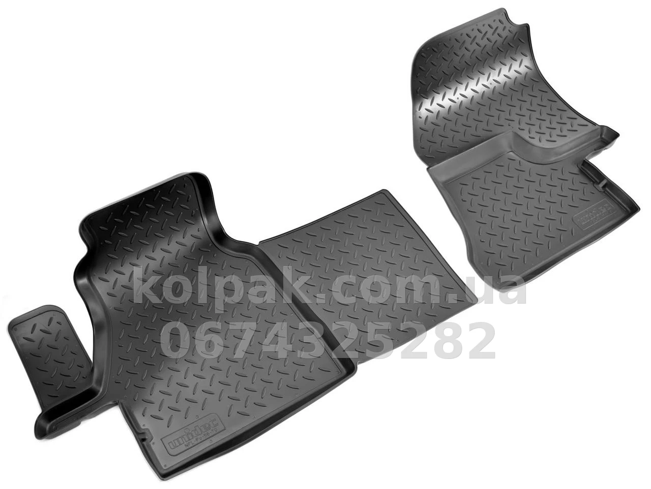 Polyurethane floor mats for Mercedes-Benz Sprinter 1995-2006/Volkswagen LT 2000-2006, front, Norplast, NPL-Po-56-70 Polyurethane floor mats for Mercedes-Benz Sprinter 1995-2006/Volkswagen LT 2000-2006, front, Norplast, NPL-Po-56-70 β photo 1