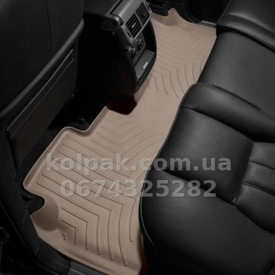 Floor mats for Land Rover Range Rover Vogue 2010-2012, with raised edges, rear, beige, Weathertech 452912 — photo 2
