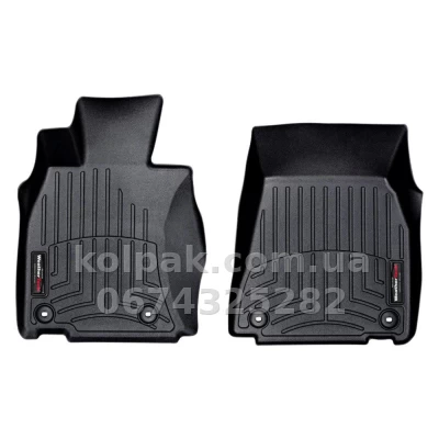 Килимки в салон Lexus LS460 2012- AWD, з бортиком, передні, чорні, Weathertech 445141