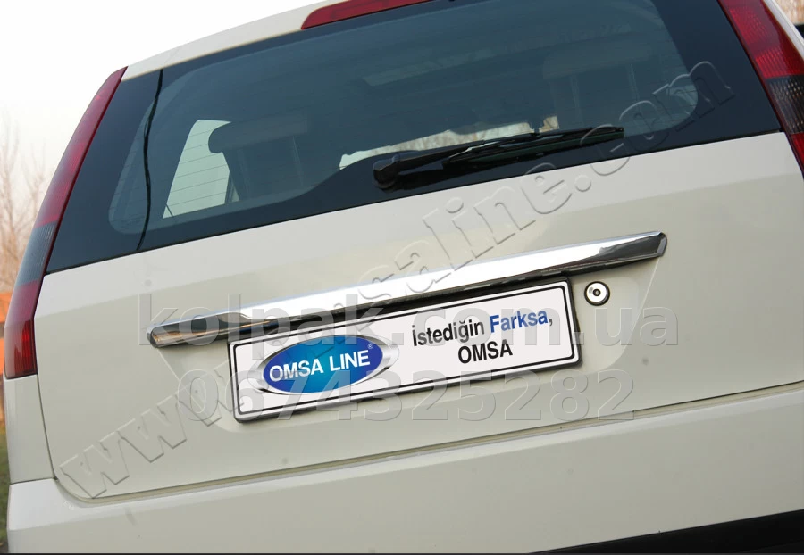 Chrome number plate trim Ford Fiesta 3D/5D 2002-2008, OmsaLine, 2603052 Chrome number plate trim Ford Fiesta 3D/5D 2002-2008, OmsaLine, 2603052 β photo 1